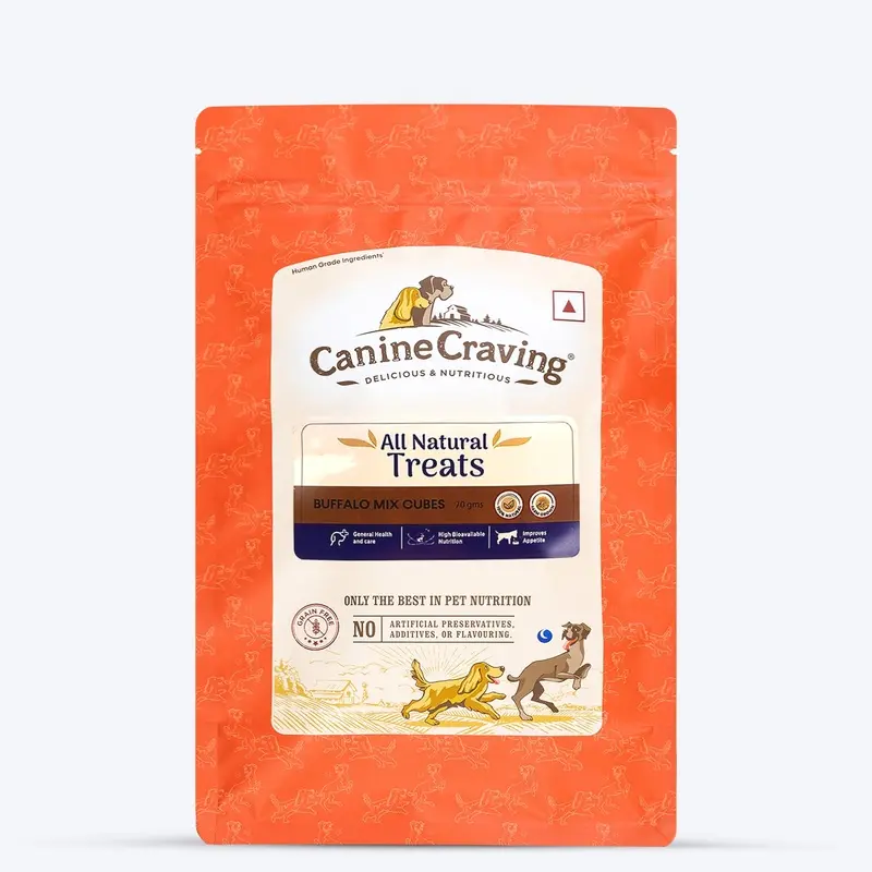 Canine Craving Delicious & Nutritious Grain Free Buffalo Mix Cubes Dog Treats - 70 g