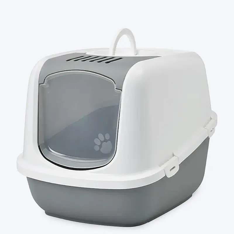 Savic Nestor Jumbo Cat Toilet - Cold Grey - 26 x 19 x 18 inch
