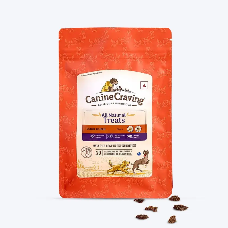 Canine Craving All Natural Grain Free Duck Cubes Dog Treats - 70 g
