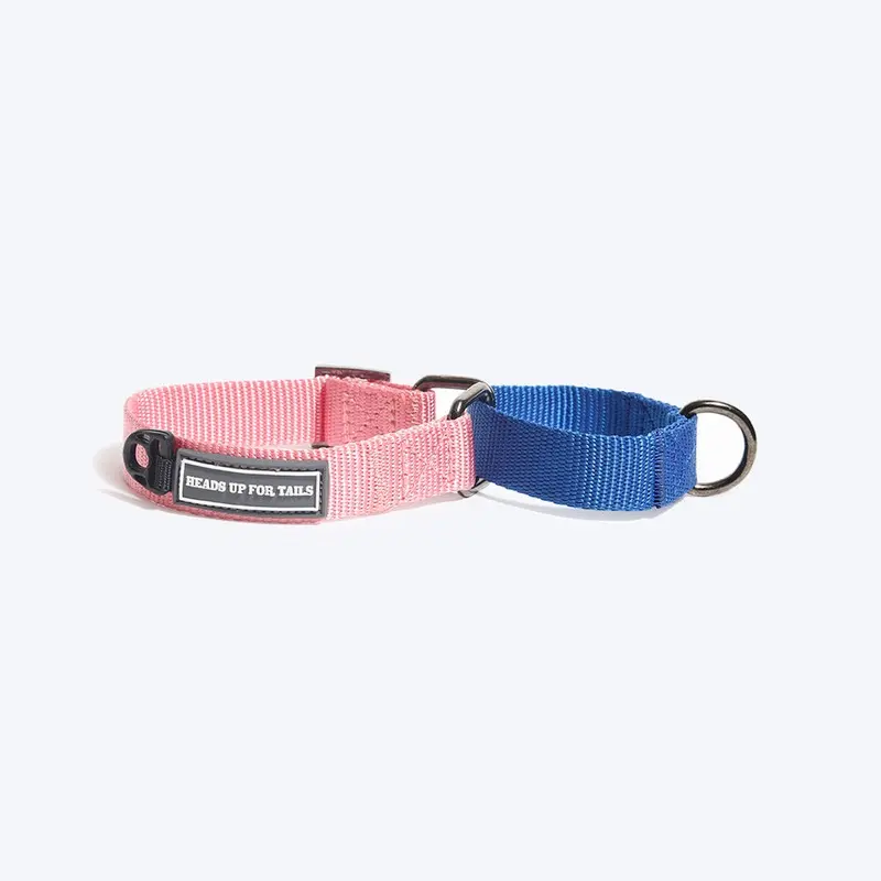 HUFT Martingale Dog Collar - Pink and Navy