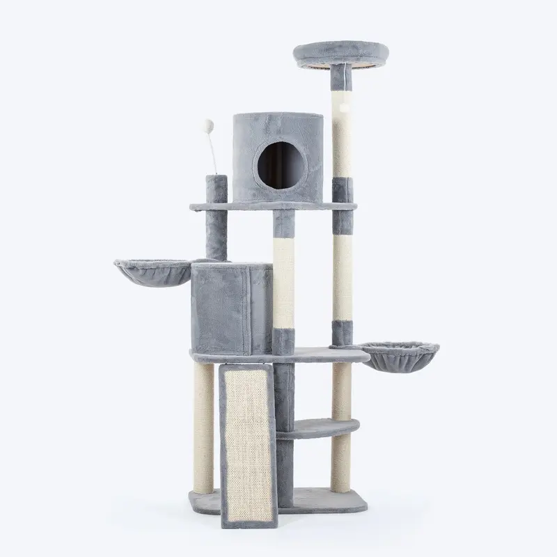 HUFT Meowtrix Tower Multipurpose Cat Tree - Grey