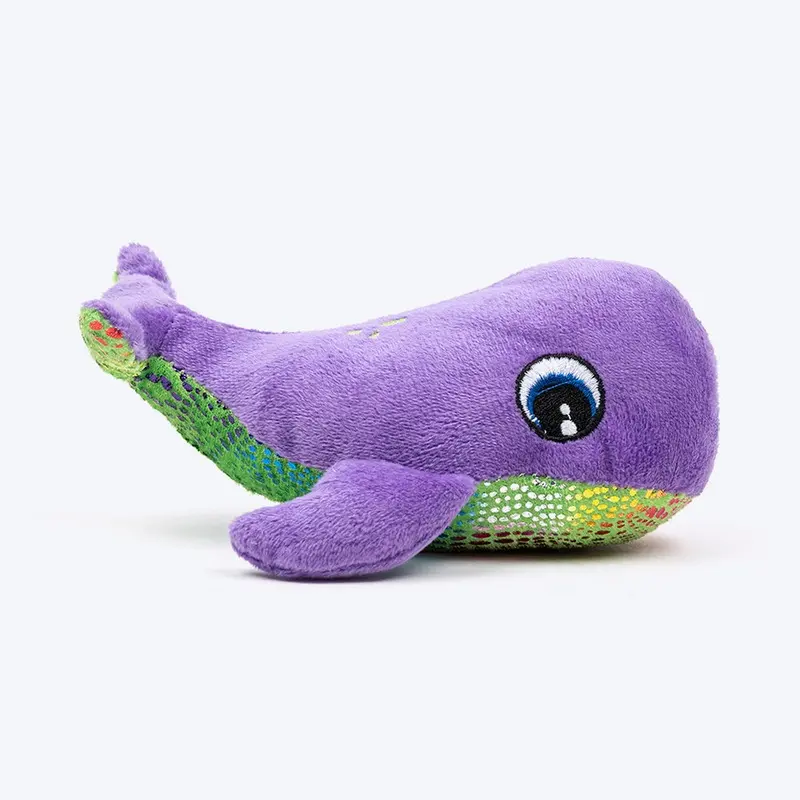 TLC Wally Squeaky Plush Toy For Puppies & Small Dogs - Purple