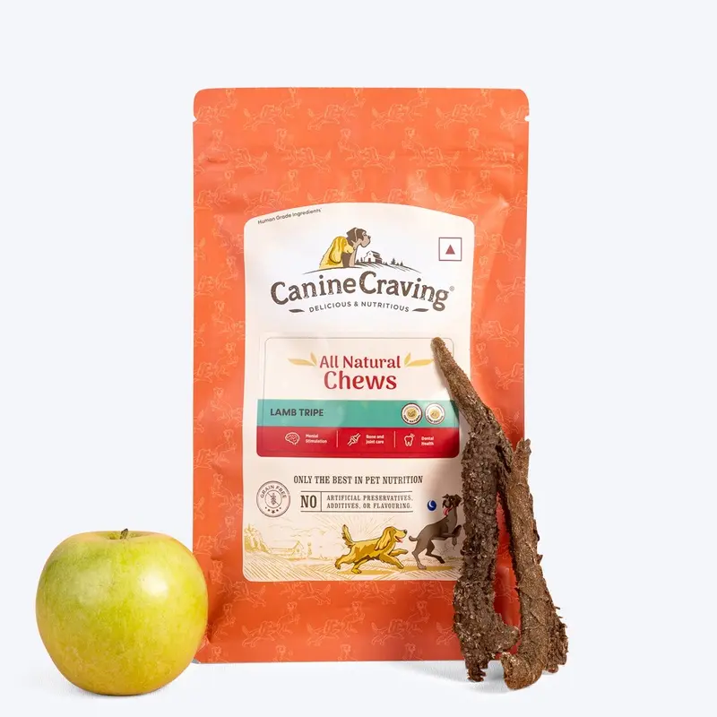 Canine Craving Dehydrated Grass-Fed Lamb Tripe Chew Dog Treat - 50 g