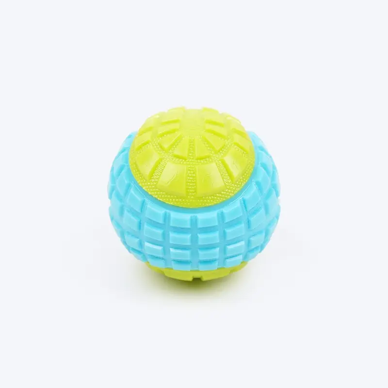 Dash Dog Squeaky Serve Tennis Ball Fetch Toy For Dog - Blue & Green