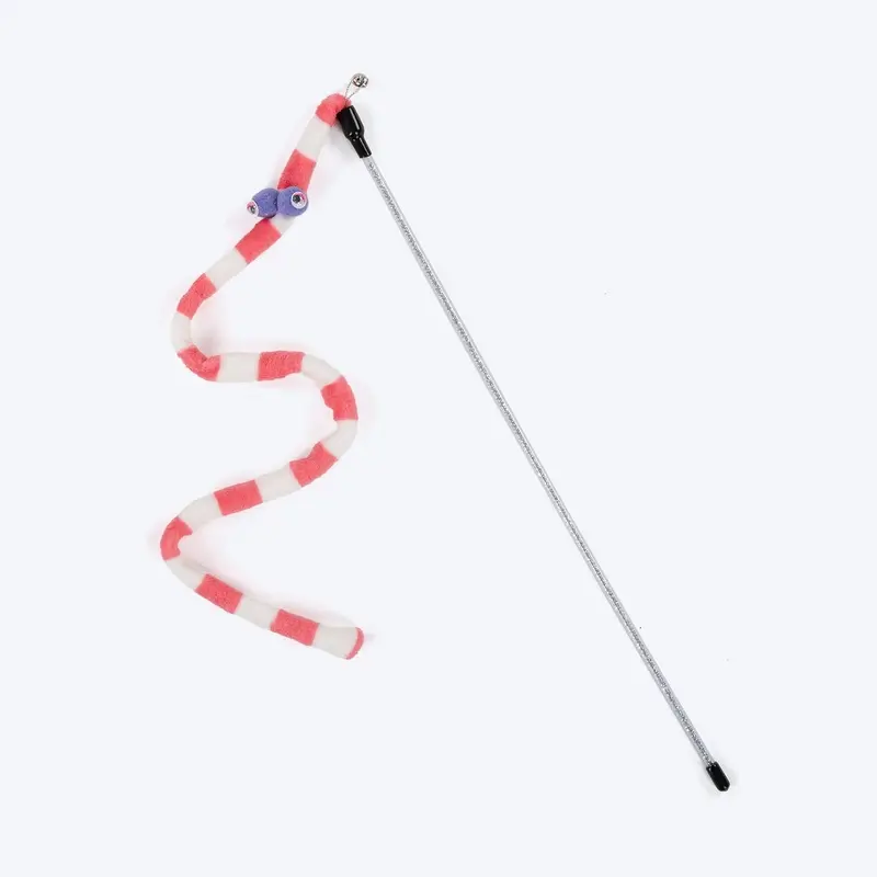 TLC Wiggly Worm Wand Toy For Cat - Assorted