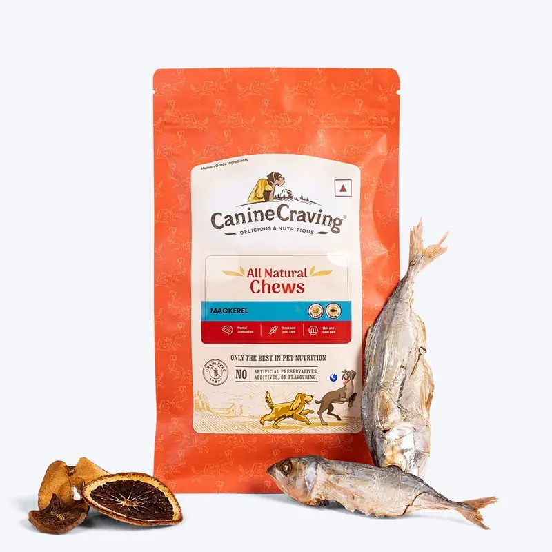 Canine Craving All Natural Chews Grain Free Mackerel Dog Treats - 70 g