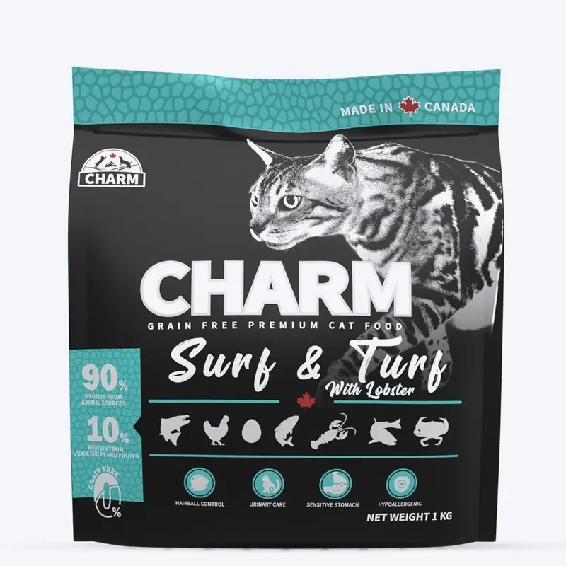 Charm Premium Surf & Turf With Lobster Grain Free Dry Food For Cat