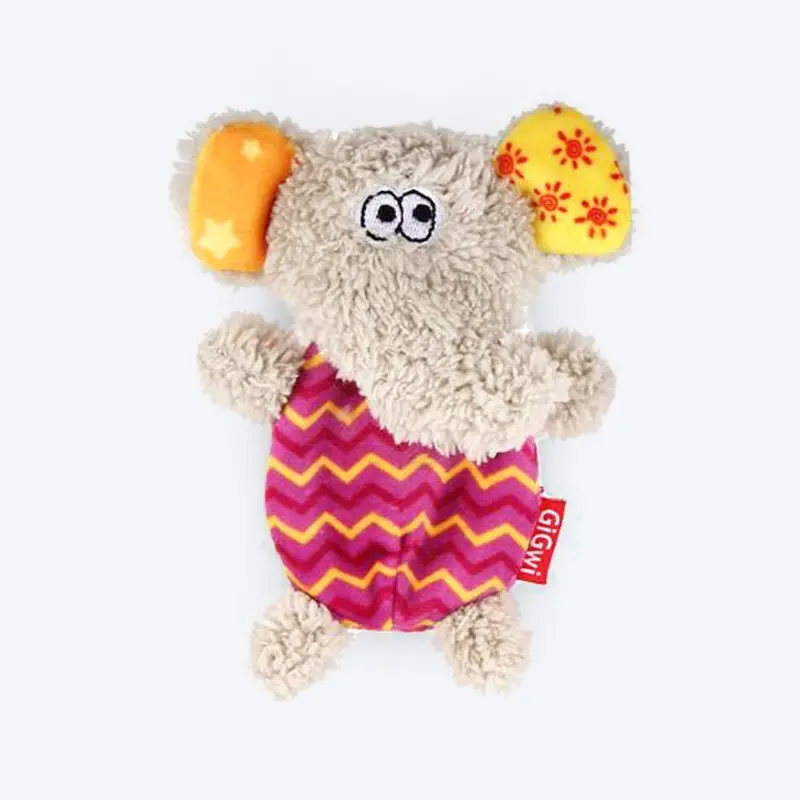 GiGwi Elephant Plush Friendz With Refillable Squeaker Dog Toy - Small