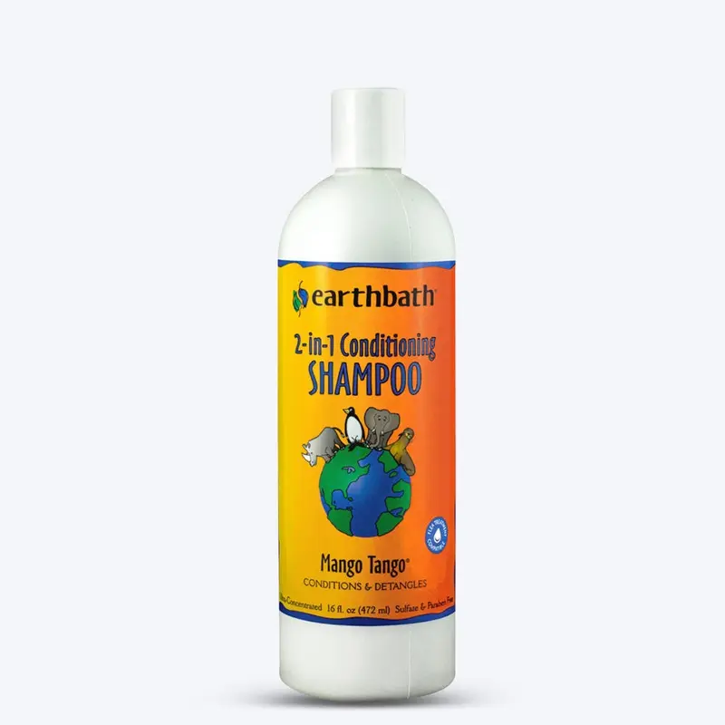 Earthbath 2 in 1 Pet Conditioning Dog Shampoo (Mango Tango) - 472 ml