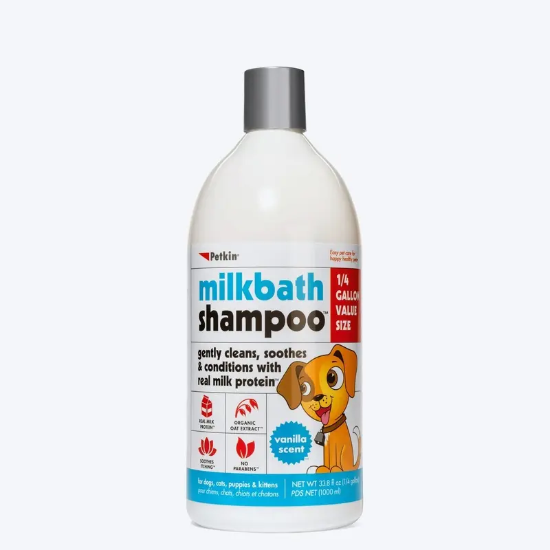 Petkin Milkbath Pet Shampoo - Vanilla - 1000 ml