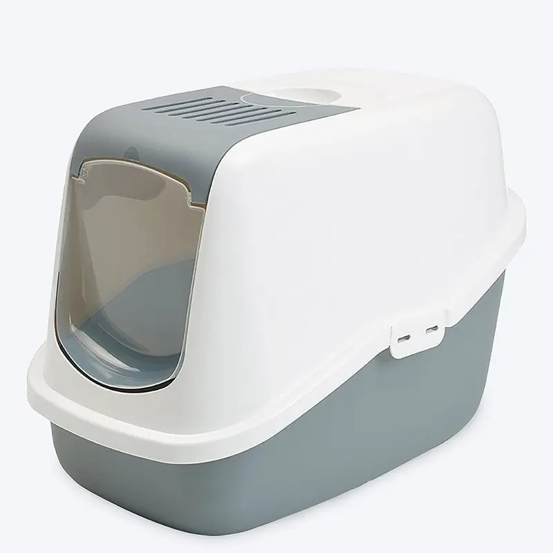 Savic Nestor Cat Toilet - Cold Grey - 22 x 15 x 15 inch