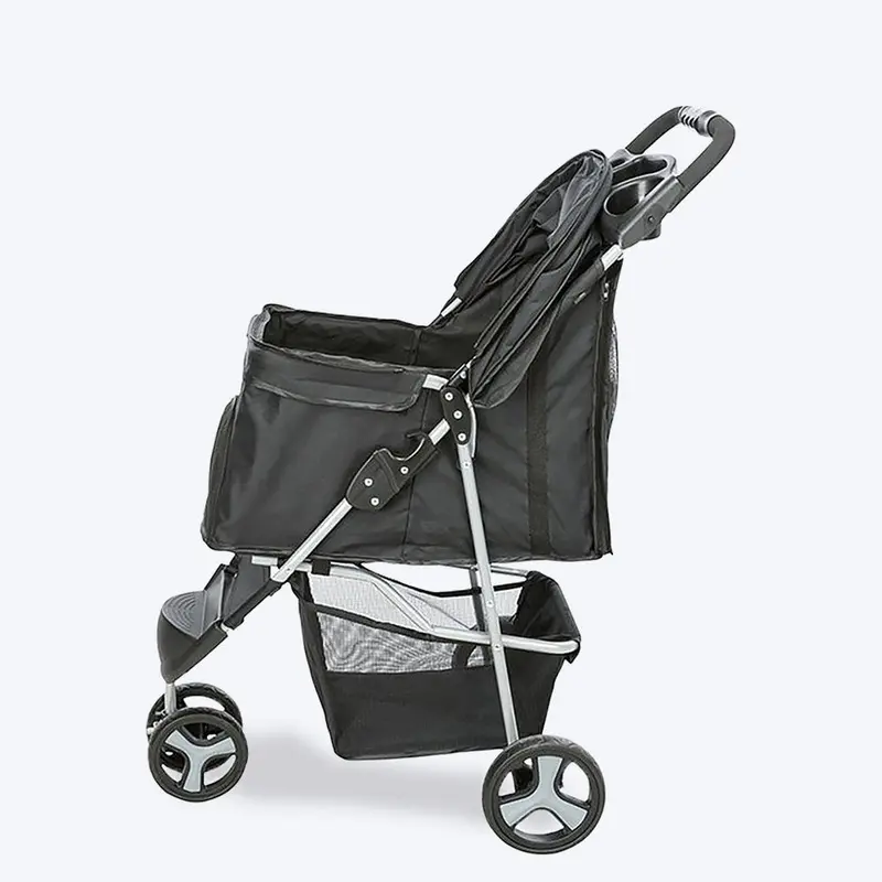 Trixie Black Buggy For Dogs - Hold Upto 11 kg (80 x 47 x 100 cm)