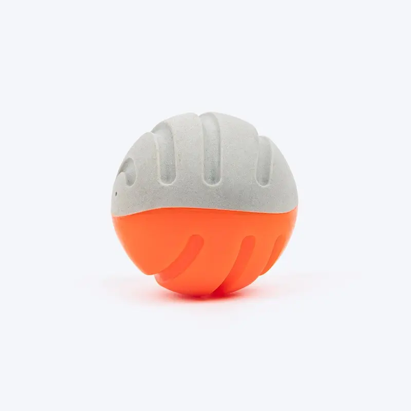 Dash Dog Double Trouble Ball For Dog - Orange & Grey
