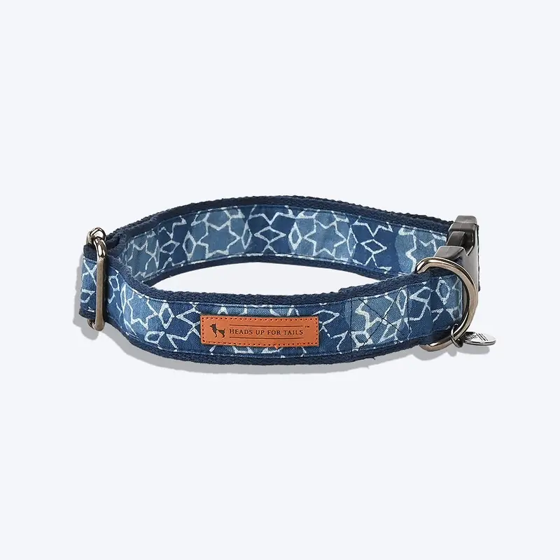 HUFT The Indian Collective Tara Sitara Indigo Dog Collar