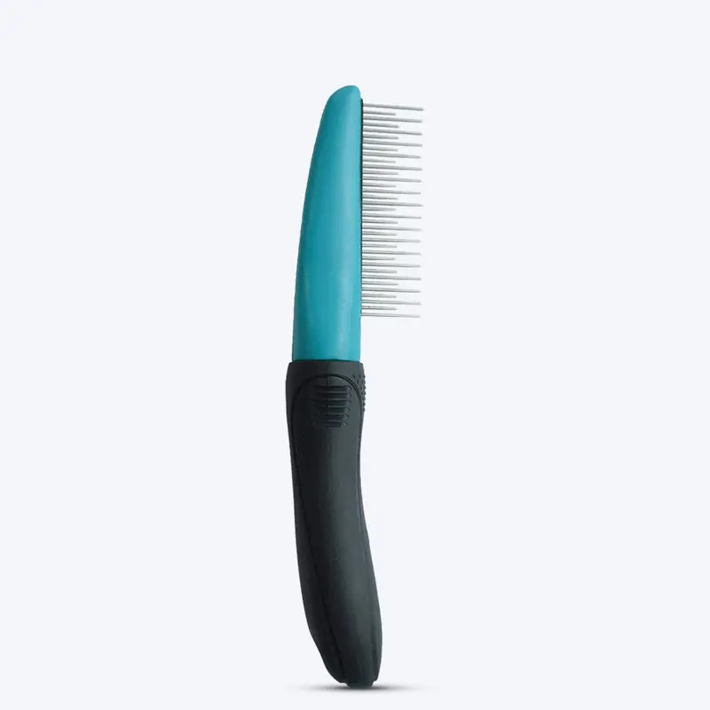 M-Pets Up And Down Comb For Dogs & Cats - Black/Blue