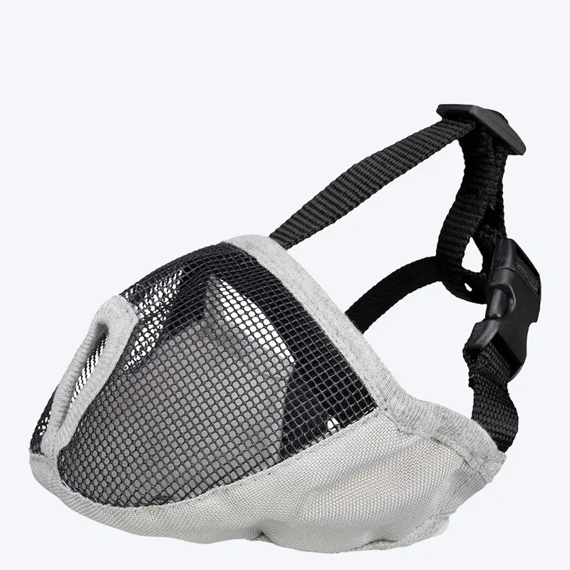 Trixie Polyester Muzzle for Short-Nosed Breeds - Small - 20cm Grey