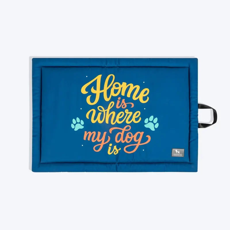 HUFT Home Is Where My Dog Is Mat For Dog - Navy