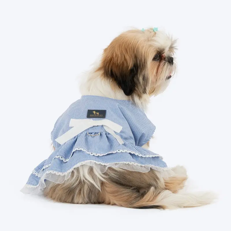 HUFT Tailor Stripe Dress For Dog - Blue