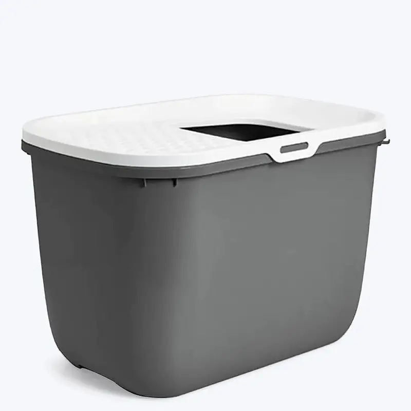 Savic Hop In Modern Cat Litter Tray - Anthracite - 23 x 15.3 x 15.5 inch