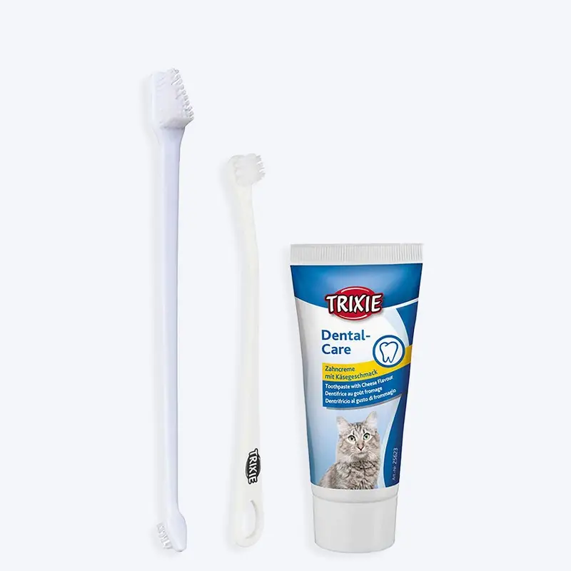 Trixie Cat Dental Hygiene Set with Toothpaste and Brush - 50 g