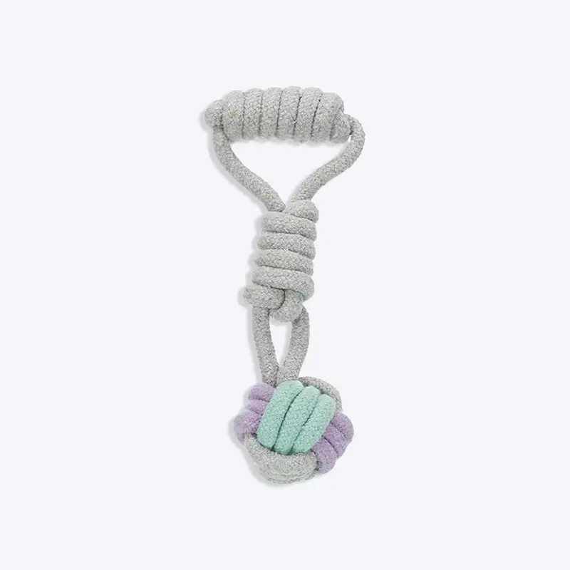 Trixie Junior Playing Woven-In Ball Dog Rope Toy - 23 cm