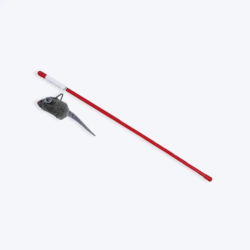 Trixie Playing Rod with Squeaky Mouse Cat Toy - 47 cm