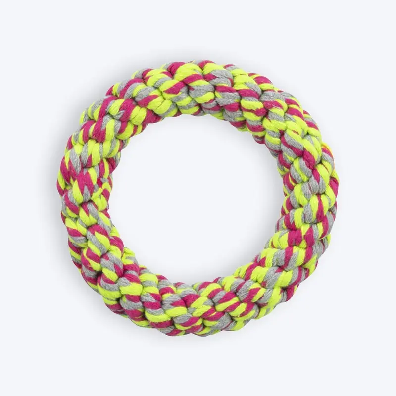 Trixie Denta Ring Rope Dog Toy - Assorted - 14 cm