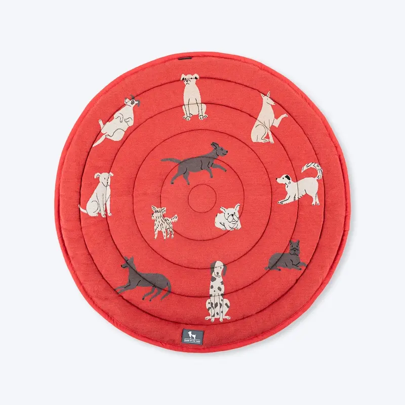HUFT Woofs Wheel Mat For Dog & Cat - Rust