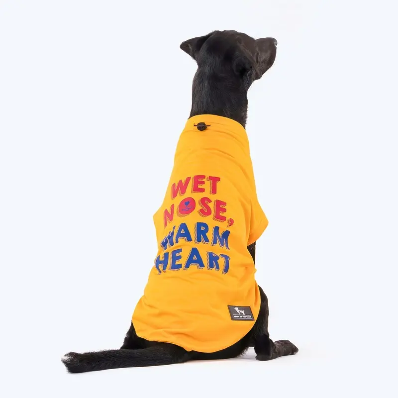 HUFT Wet Nose, Warm Heart T-shirt For Dogs - Yellow