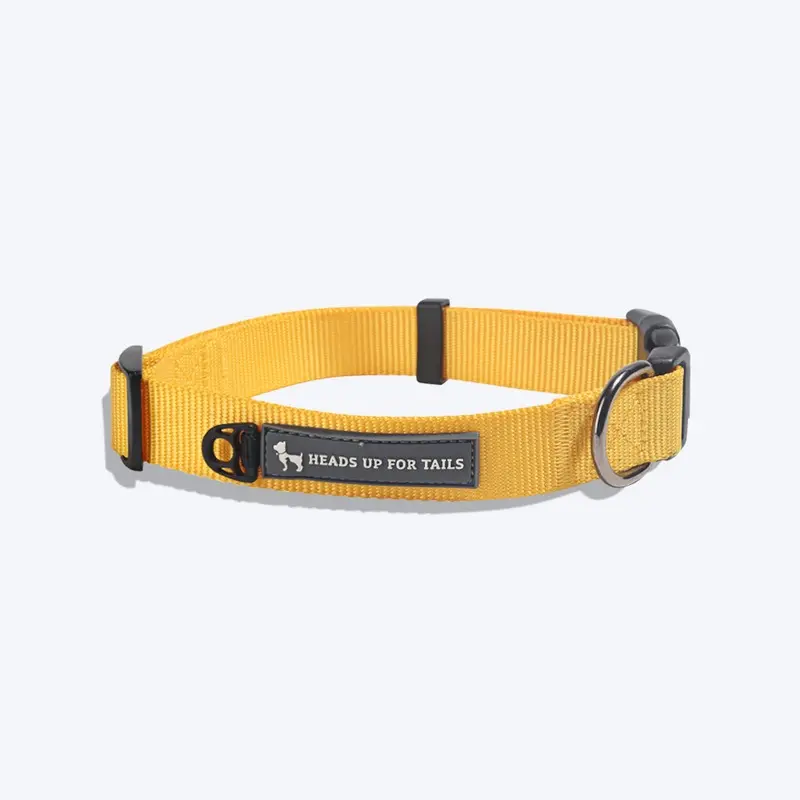 HUFT Essentials Nylon Puppy Collar - XS - Yellow