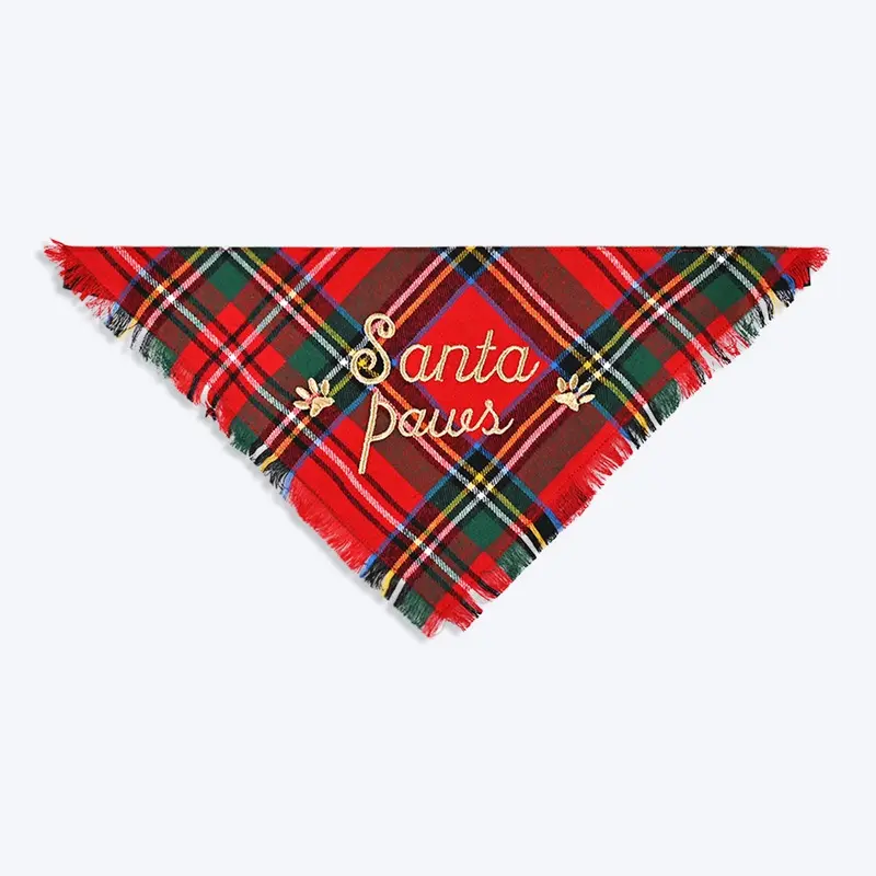 HUFT Santa Paws In Town Dog Bandana (Red and Green)