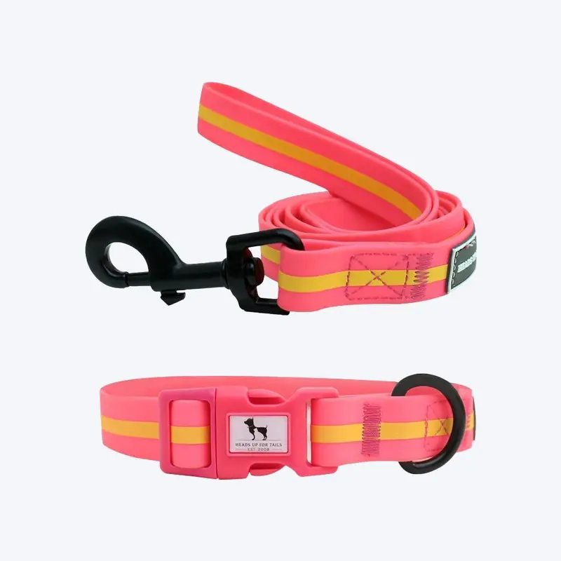 HUFT Waterproof Collar & Leash Set for Dogs - Pink