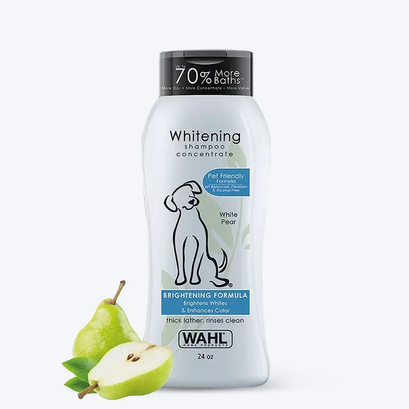 Wahl Whitening Brightening Concentrate Formula Dog Shampoo - White Pear - 700 ml