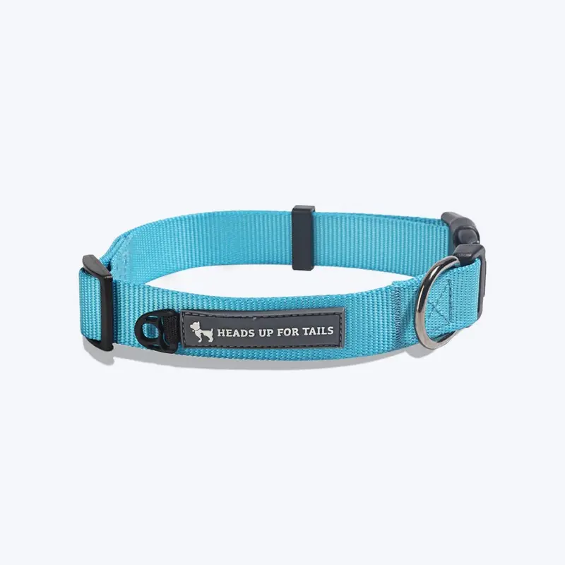 HUFT Essentials Nylon Puppy Collar - XS - Aqua Blue