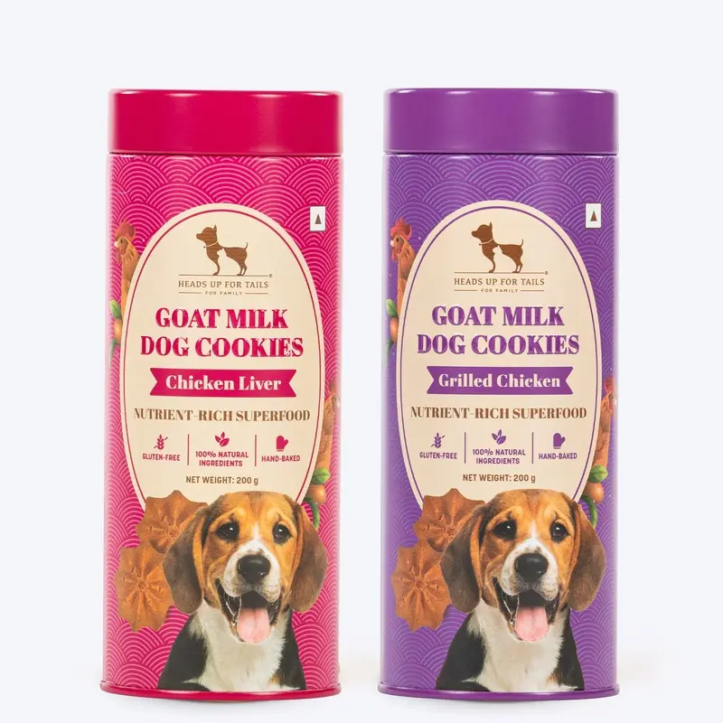 Huft Goat Milk Dog Cookies Chicken Liver & Grilled Chicken Combo