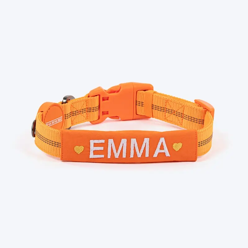 HUFT Xplorers Personalised Dog Collar - Orange