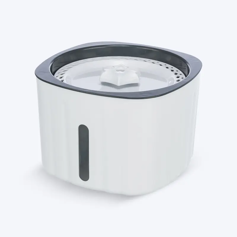 Trixie Flower Pet Drinking Fountain - White & Grey