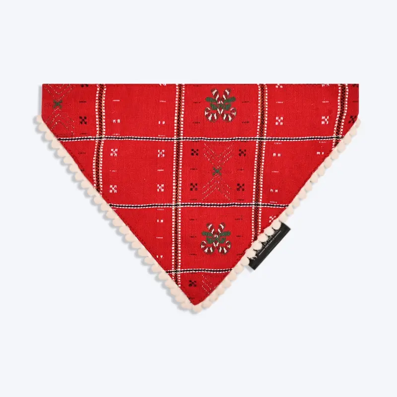 HUFT Candy Cane Dog Bandana (Red)