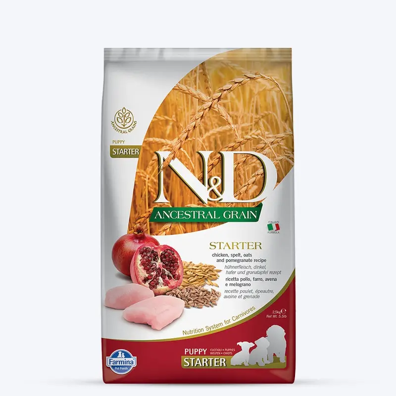 Farmina N&D Ancestral Grain Starter Puppy Food - Chicken & Pomegranate (All Breeds)