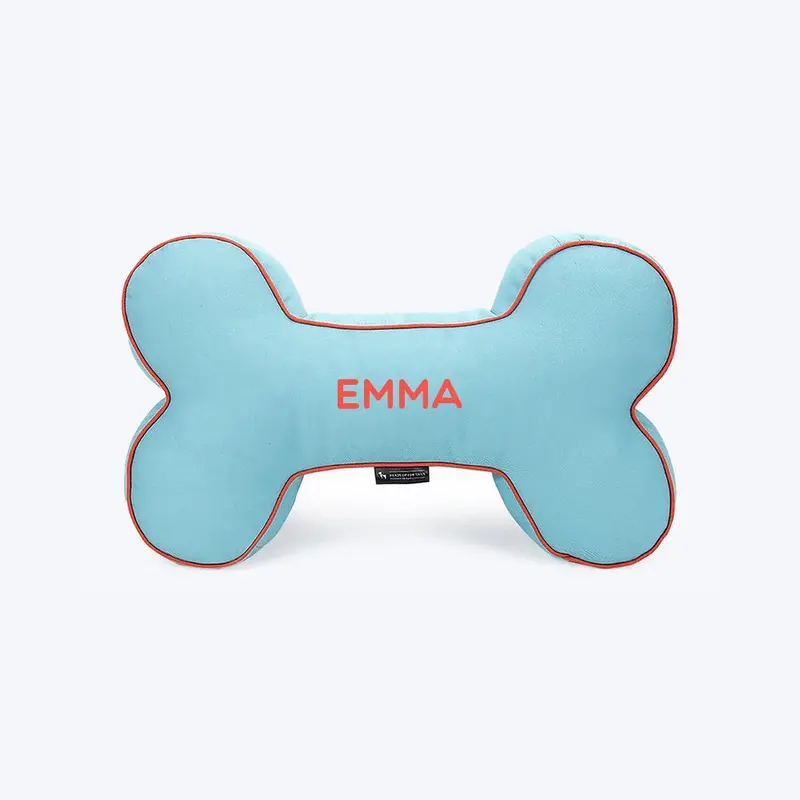 HUFT Personalised Bone Cushion- Turquoise