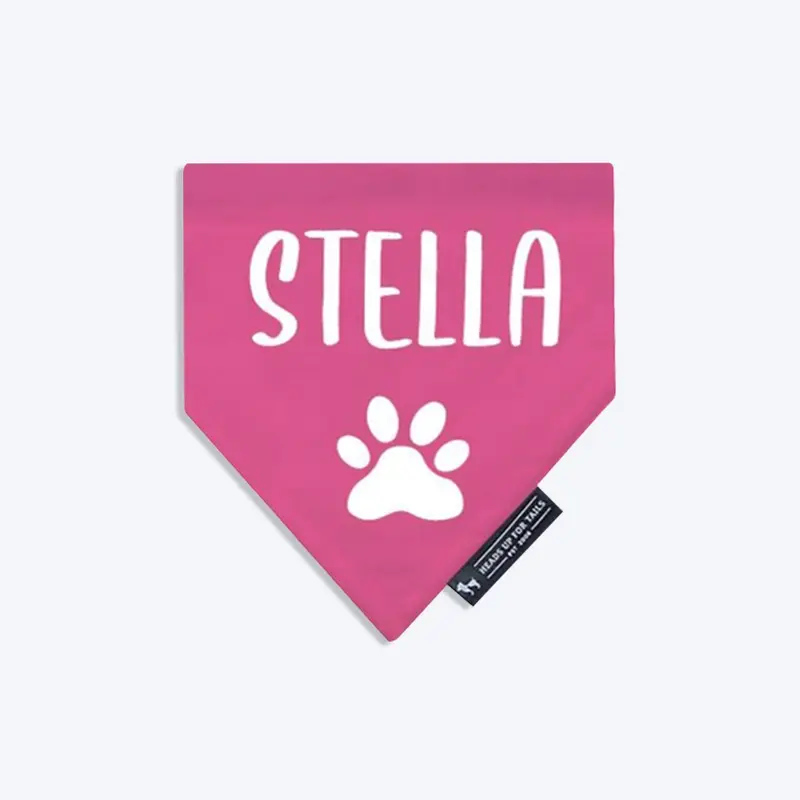 Classic Love Pink Personalised Dog Bandana