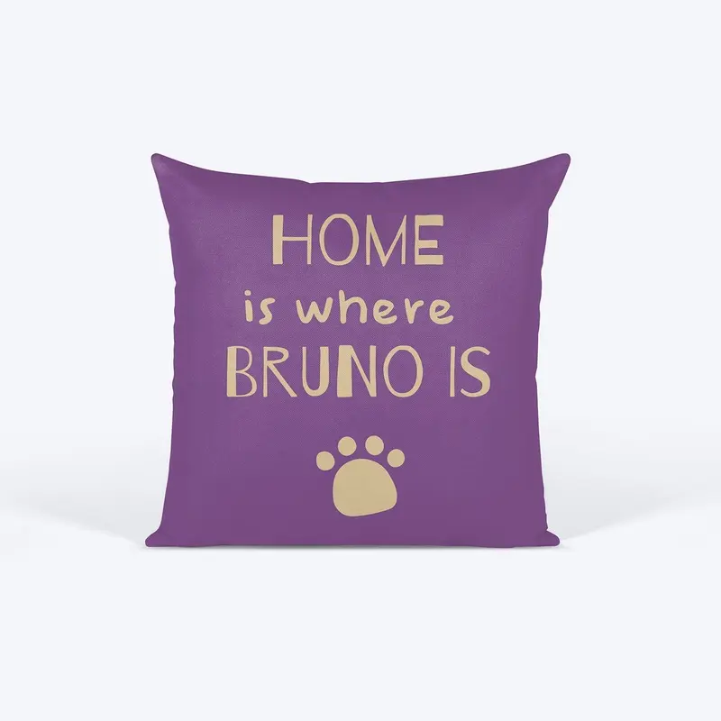 HUFT Home Is Where (Pet Name) Is Personalised Cushion - 12 inches (30 x 30 cm)