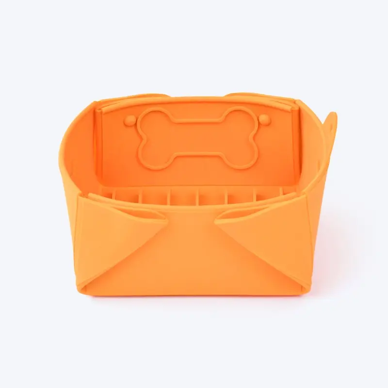 HUFT Silicone Collapsible Bowl For Dogs & Cats - Orange