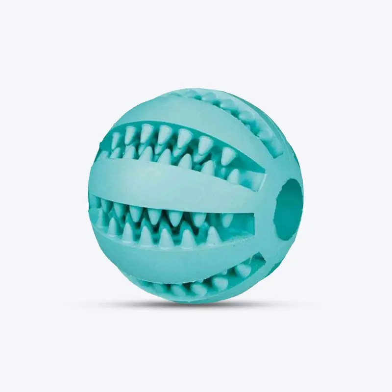 Trixie Natural Denta Fun Ball, Mint Flavour Toy For Dogs - Green