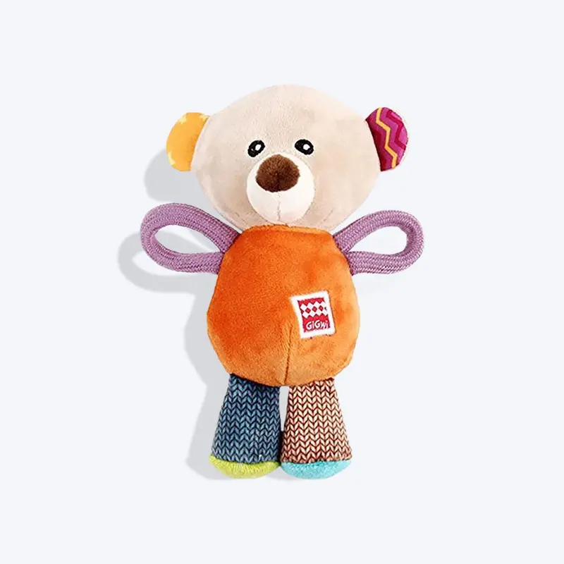 GiGwi Friendz Dog Plush Toy - Bear (with Squeaker)