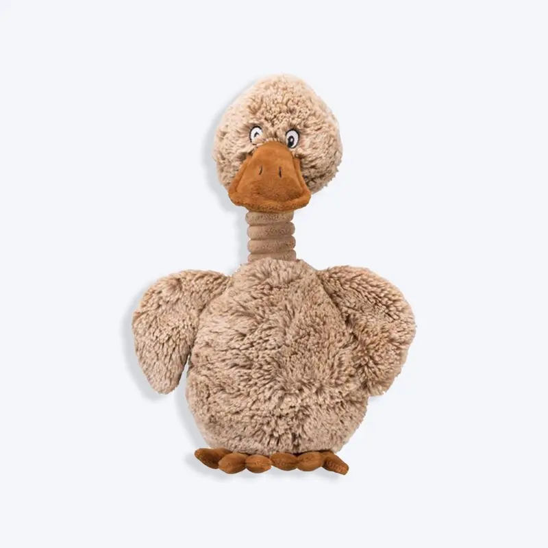 Trixie Duck With Sound Plush Dog Toy - Light Brown - 38 cm