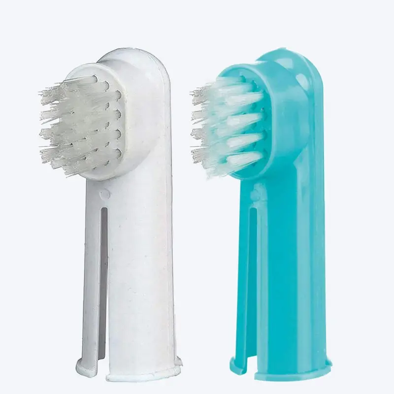 Trixie Toothbrush Set for Dogs and Cats - Set of 2 (1 Finger Brush and 1 Massage Brush)