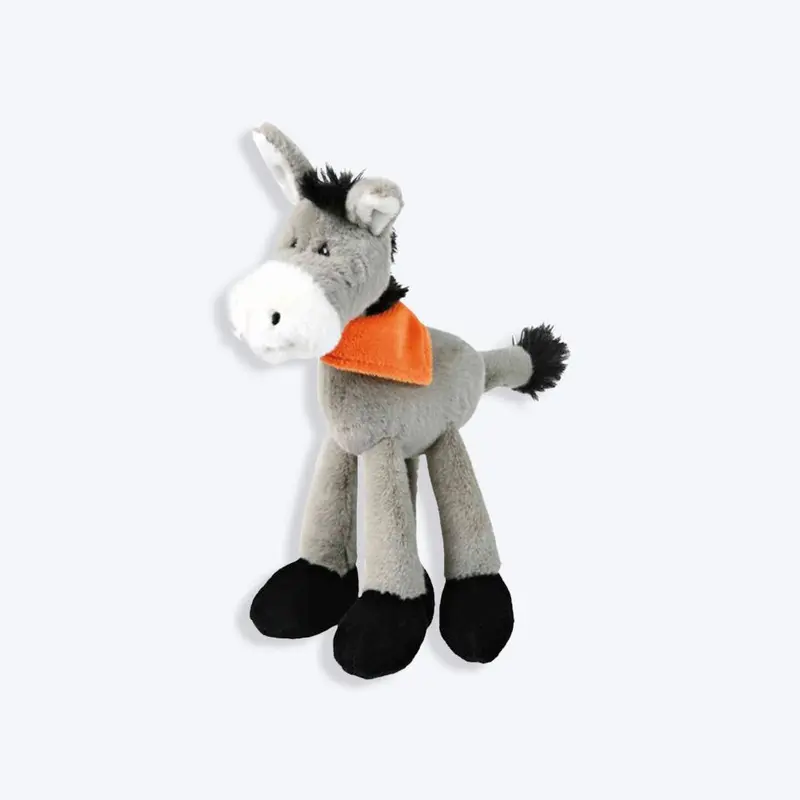 Trixie Donkey With Sound Plush Dog Toy - Grey - 24 cm