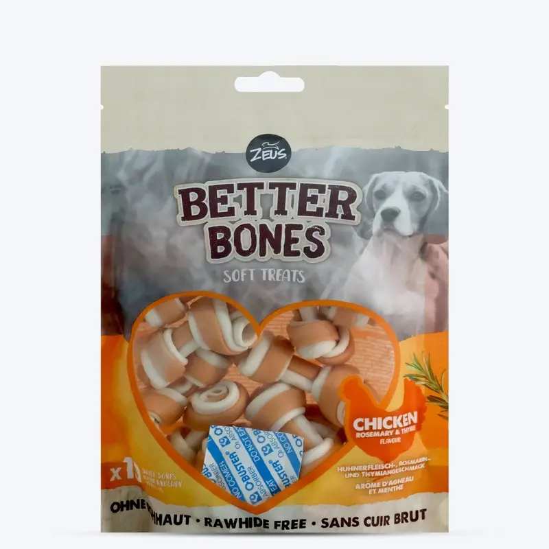 Zeus Better Bones Chicken Rosemary & Thyme Soft Treat For Dogs - 219 gm (10 pcs)