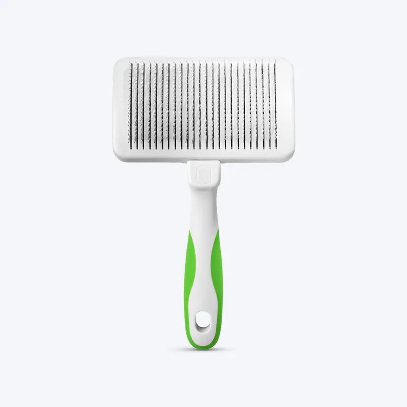 Andis Self Cleaning Slicker Brush For Dogs - White/Lime Green